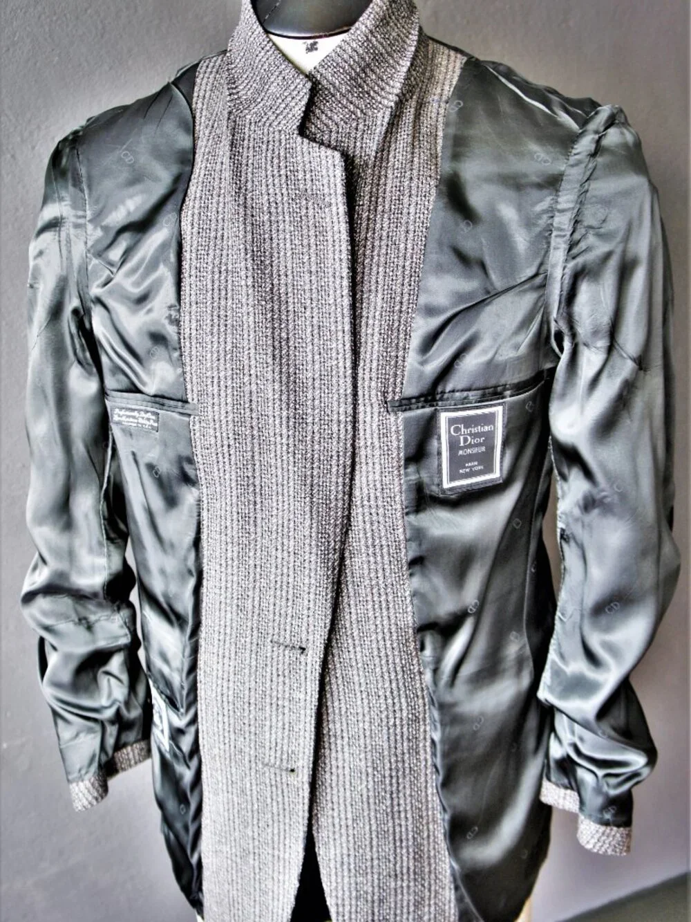 Vintage Christian Dior Tweed Blazer/ Sport Coat/ Size 40